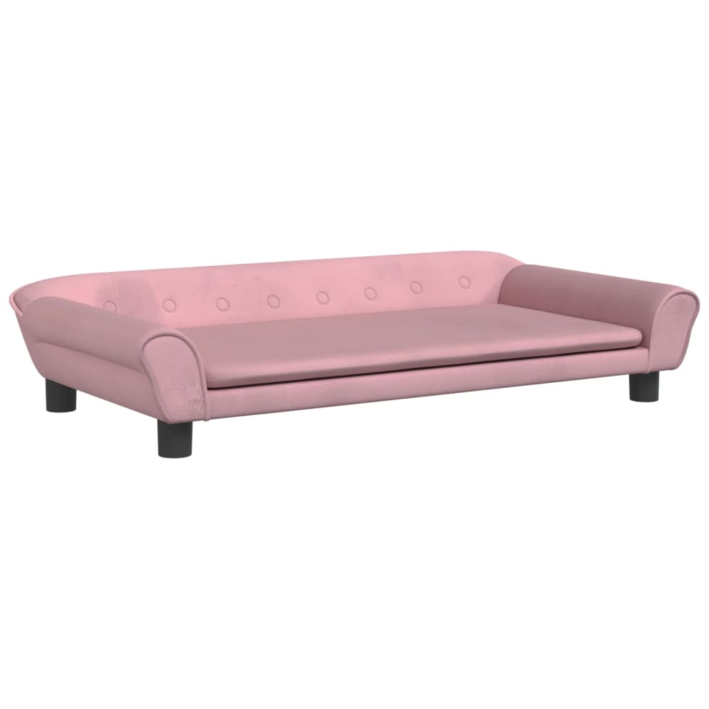 vidaXL Canapé pour enfants rose 100x50x26 cm velours