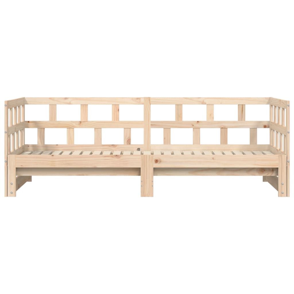 vidaXL Lit de jour et lit gigogne sans matelas 80x200 cm bois massif