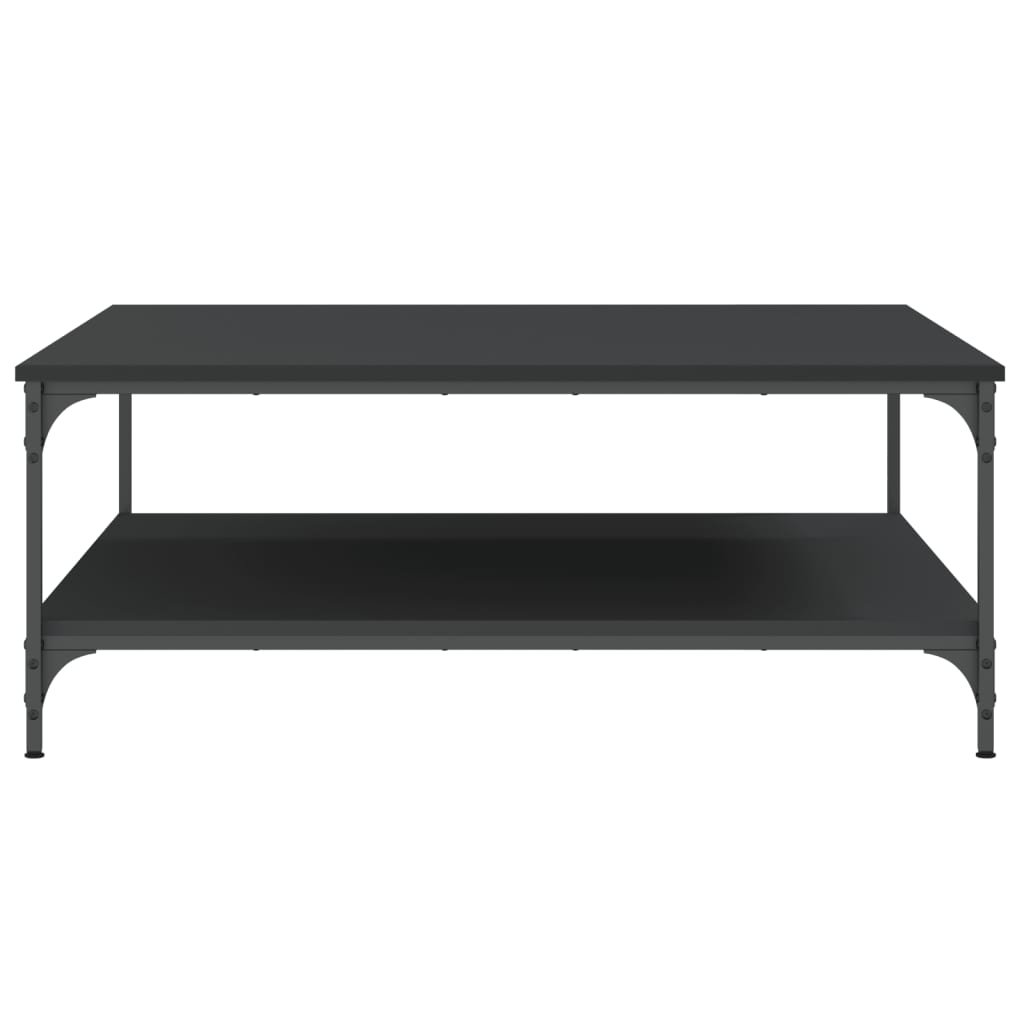 vidaXL Table basse noir 100x100x40 cm bois d'ingénierie