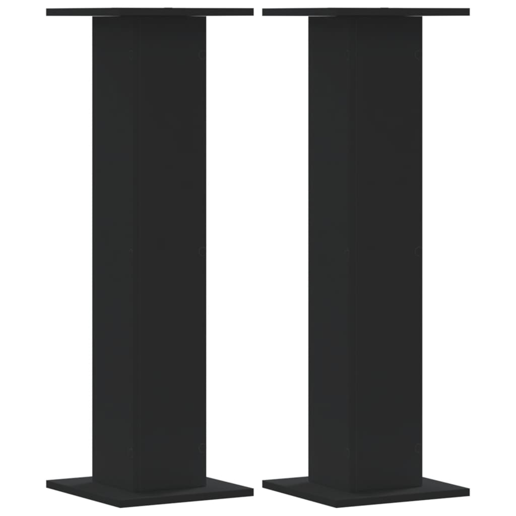 vidaXL Supports pour plantes 2 pcs noir 30x30x95 cm bois d'ingénierie