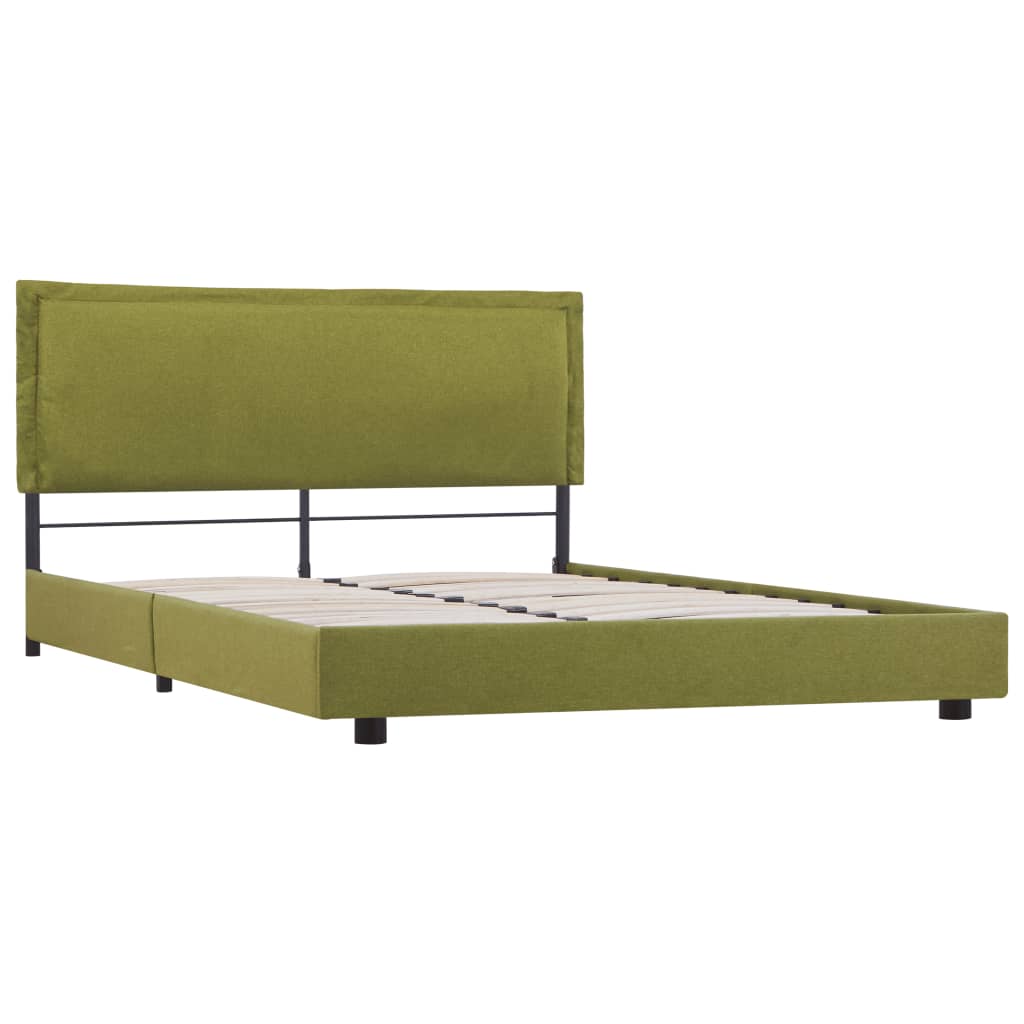 vidaXL Cadre de lit sans matelas vert tissu 120x200 cm