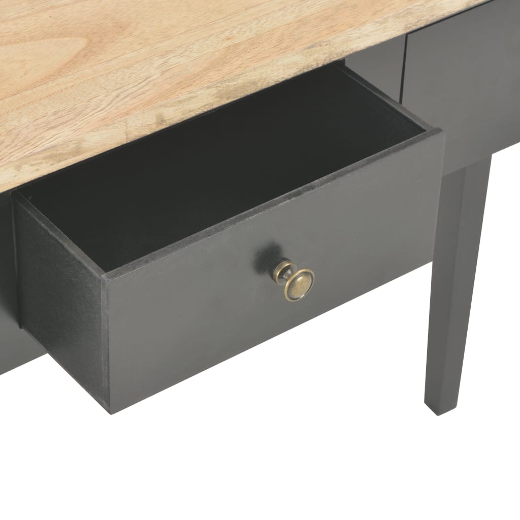 280055 vidaXL Dressing Console Table Black 79x30x74 cm Wood