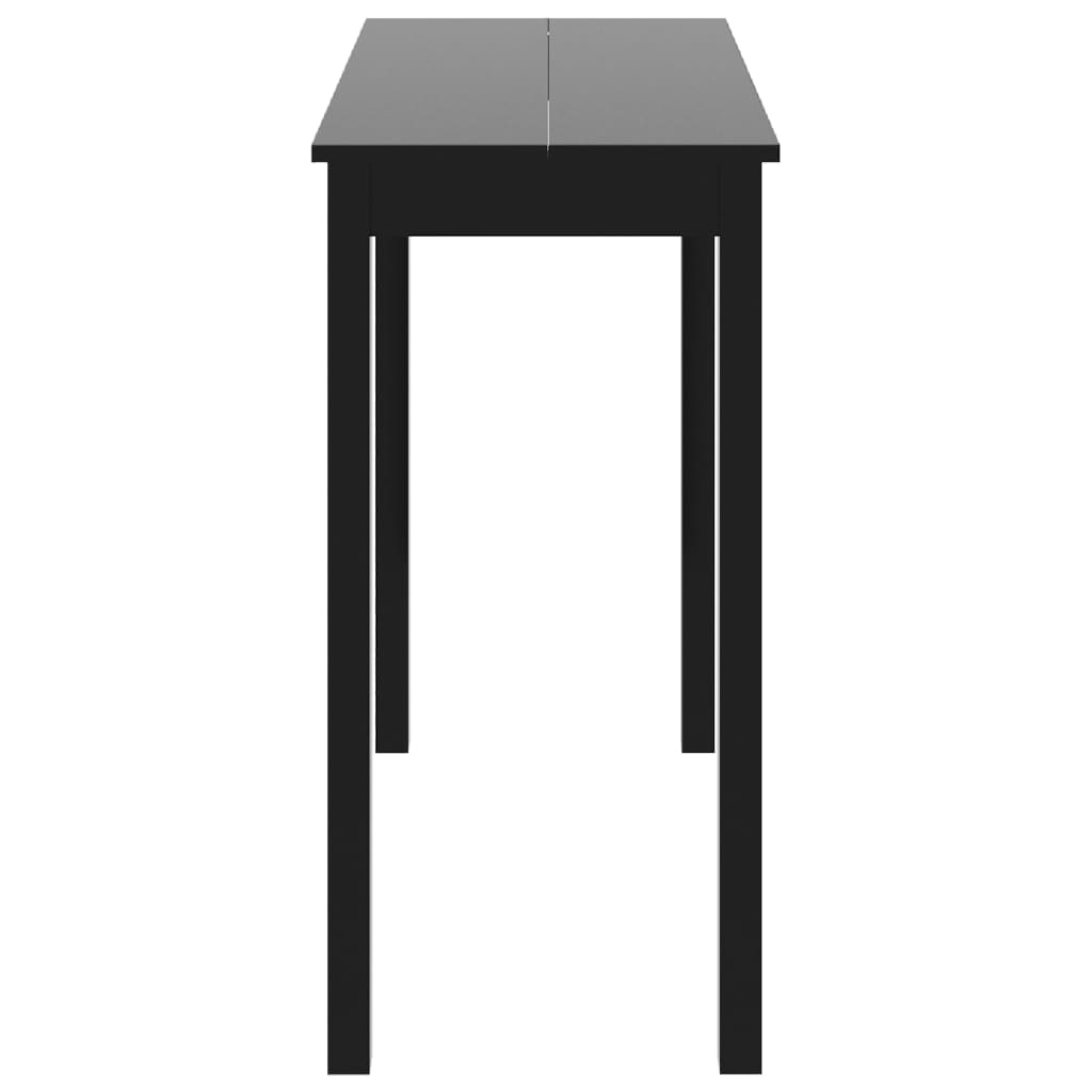 vidaXL Table de bar MDF noir 115x55x107 cm