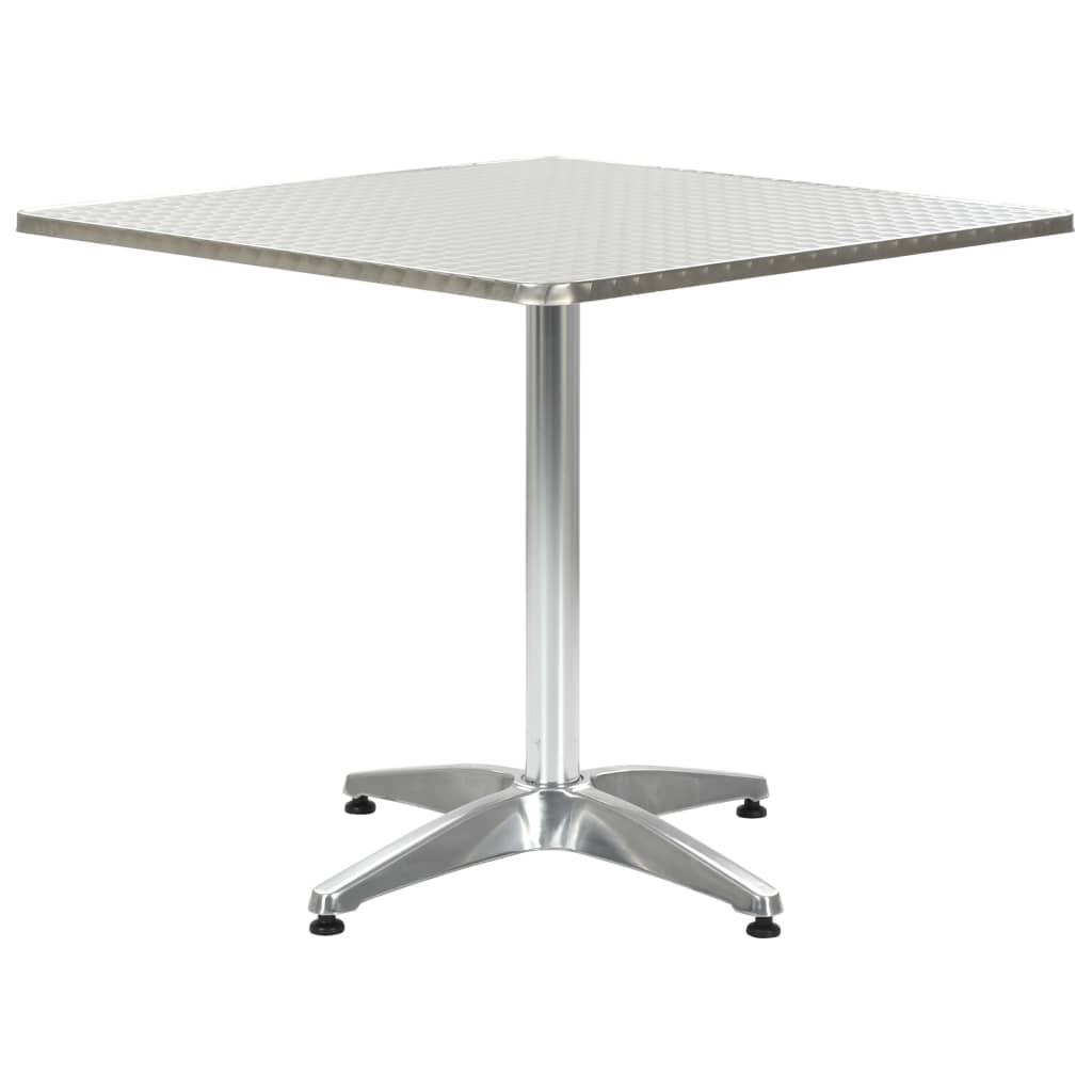 vidaXL Table de jardin Argenté 80x80x70 cm Aluminium