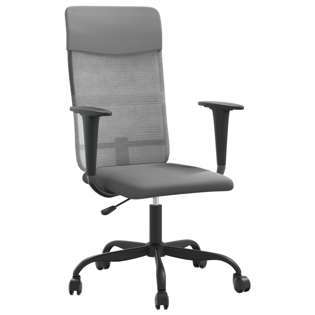 vidaXL Chaise de bureau réglable en hauteur gris