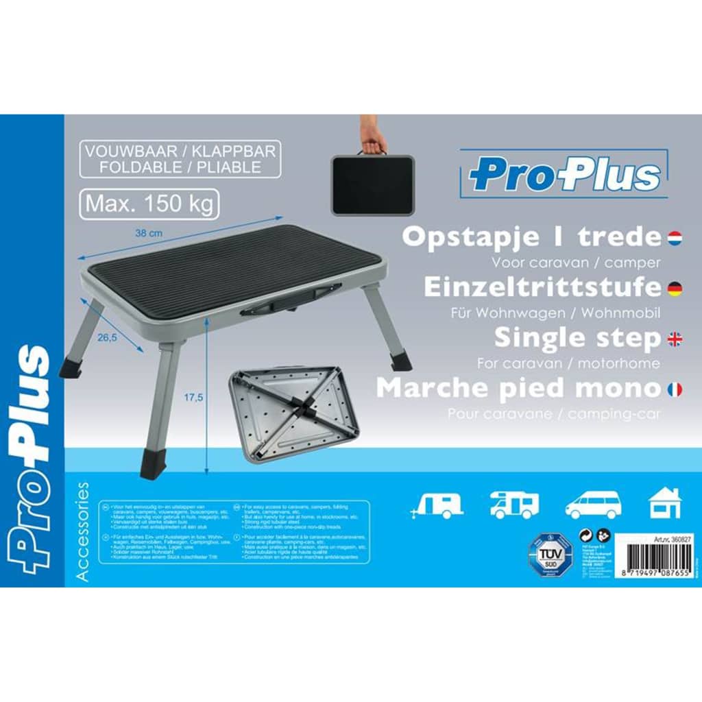 ProPlus Marchepied rabattable 150 kg Métal