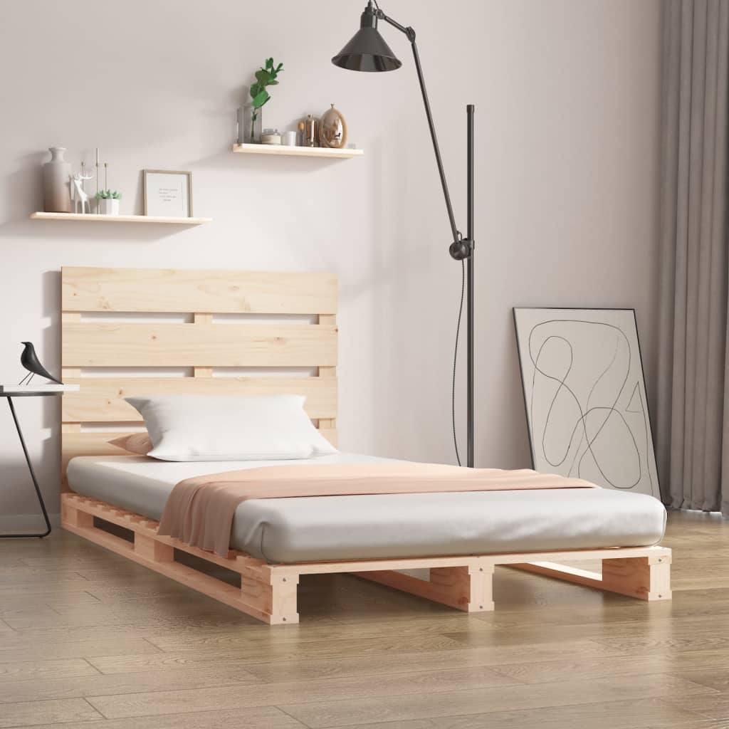 vidaXL Cadre de lit 75x190 cm Bois pin massif Petit simple