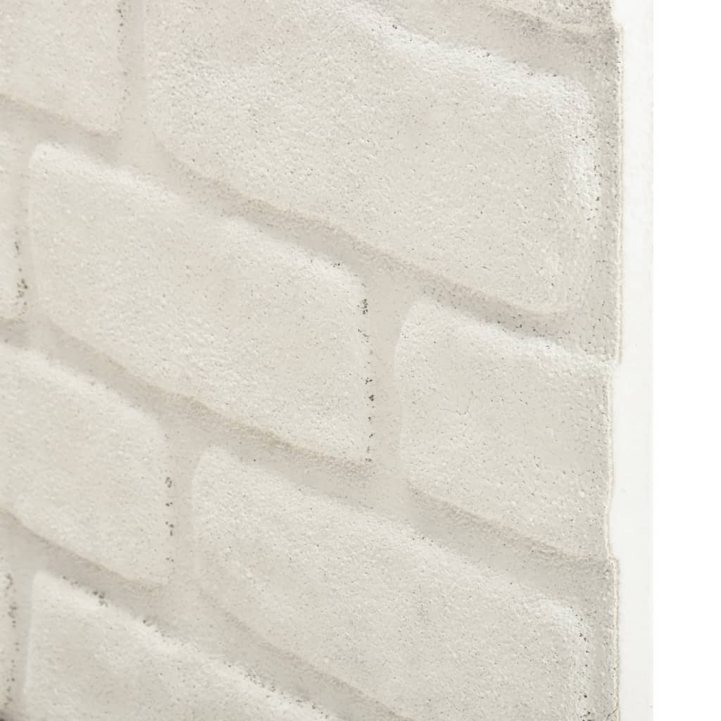 vidaXL Panneaux muraux 3D Design de brique blanche 10 pcs EPS