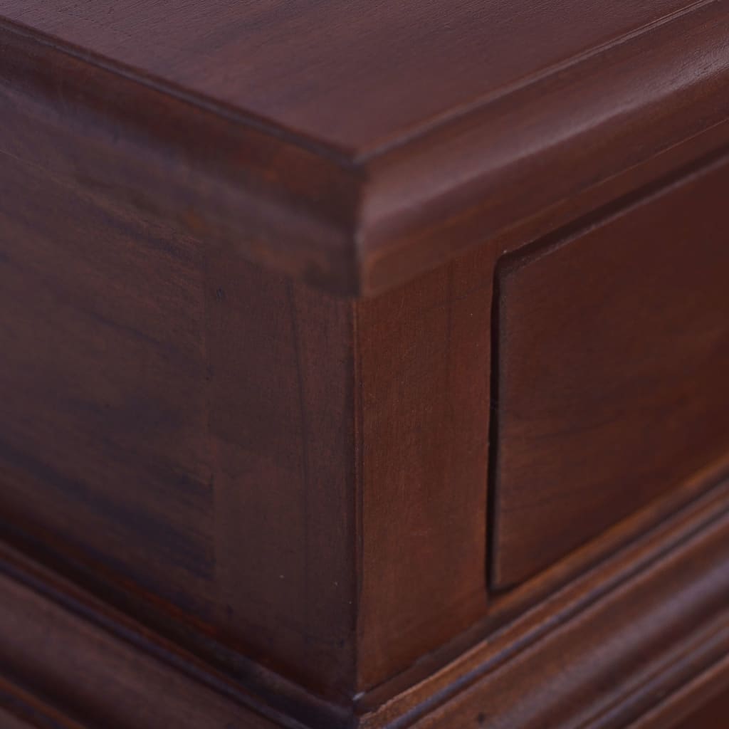 vidaXL Table de chevet Marron classique 35x30x60 cm Bois d'acajou