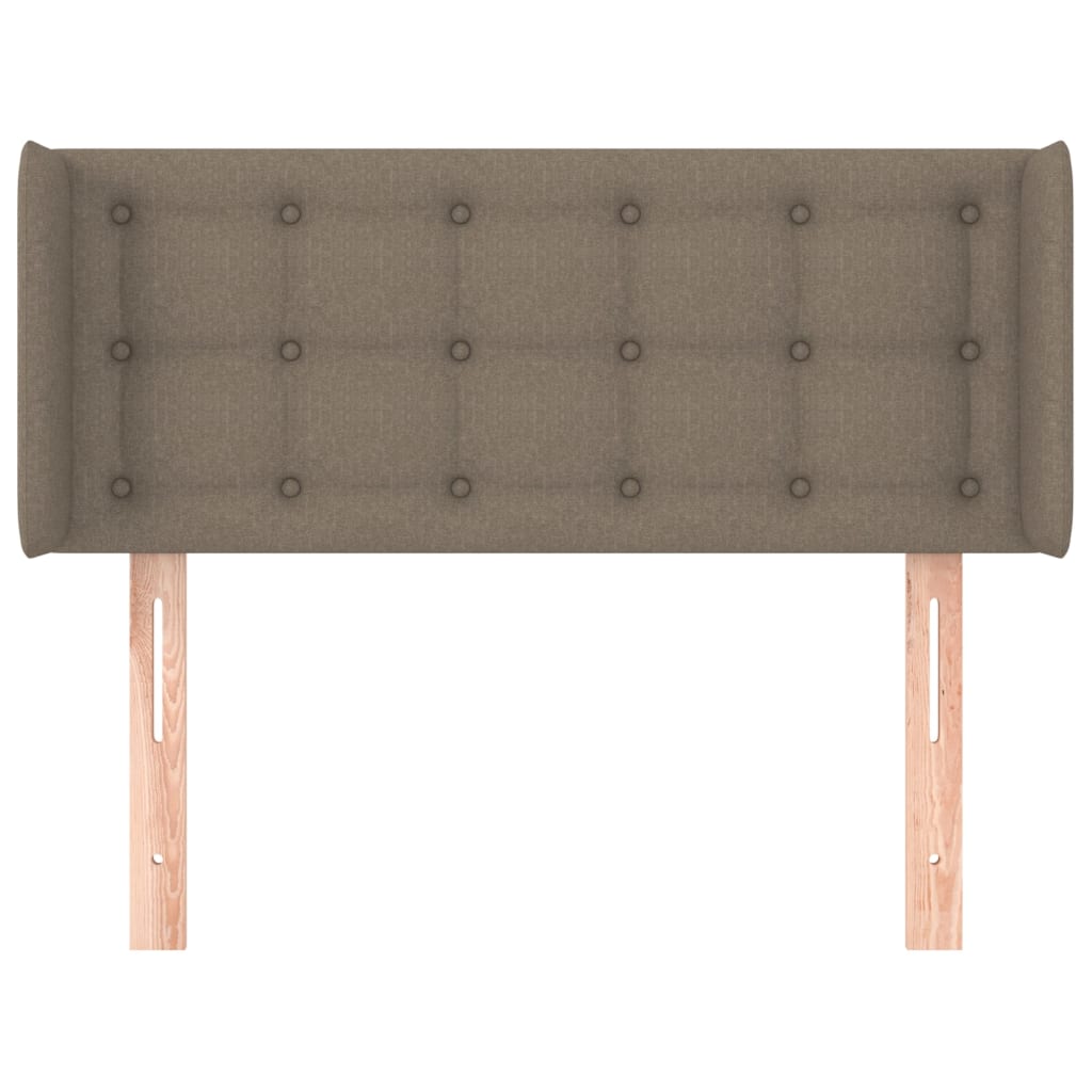 vidaXL Tête de lit avec oreilles Taupe 93x16x78/88 cm Tissu