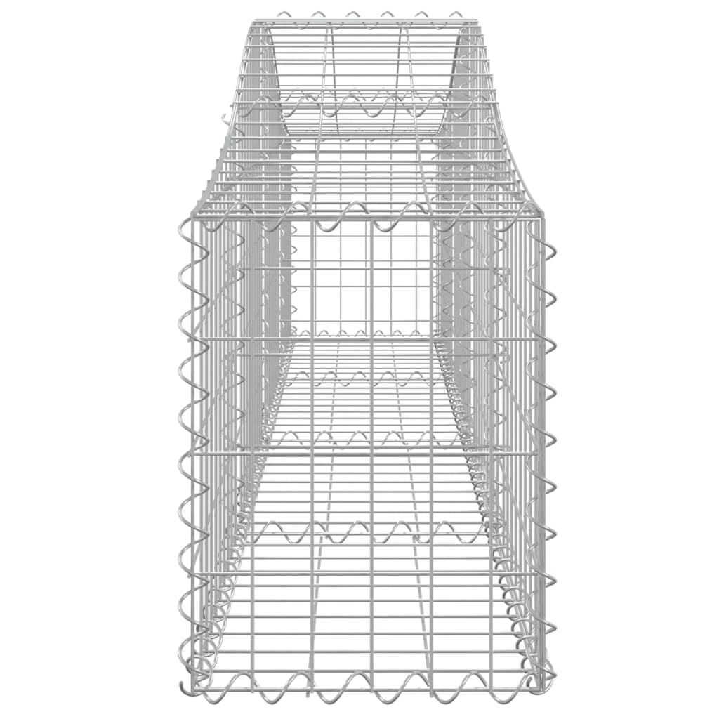 vidaXL Paniers à gabions arqués 18 pcs 200x30x40/60 cm Fer galvanisé