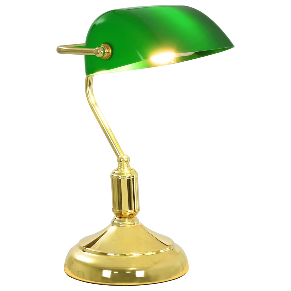 vidaXL Lampe de bureau 40 W Vert et doré