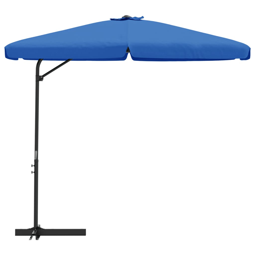 vidaXL Parasol de jardin avec mât en acier 300 cm Bleu azuré