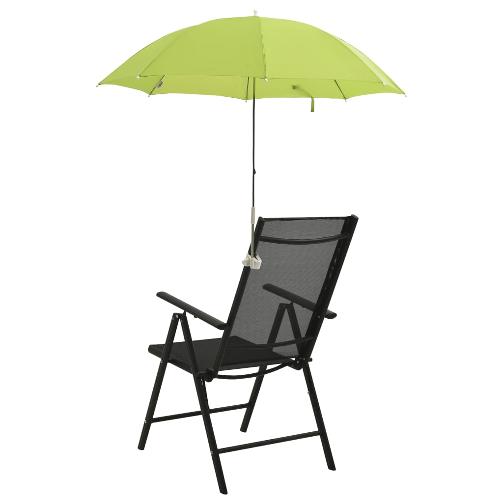 vidaXL Parasols de chaise de camping 2 pcs Vert 105 cm
