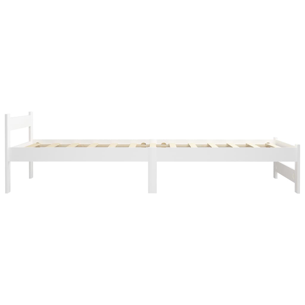 vidaXL Cadre de lit sans matelas blanc bois de pin massif 90x200 cm