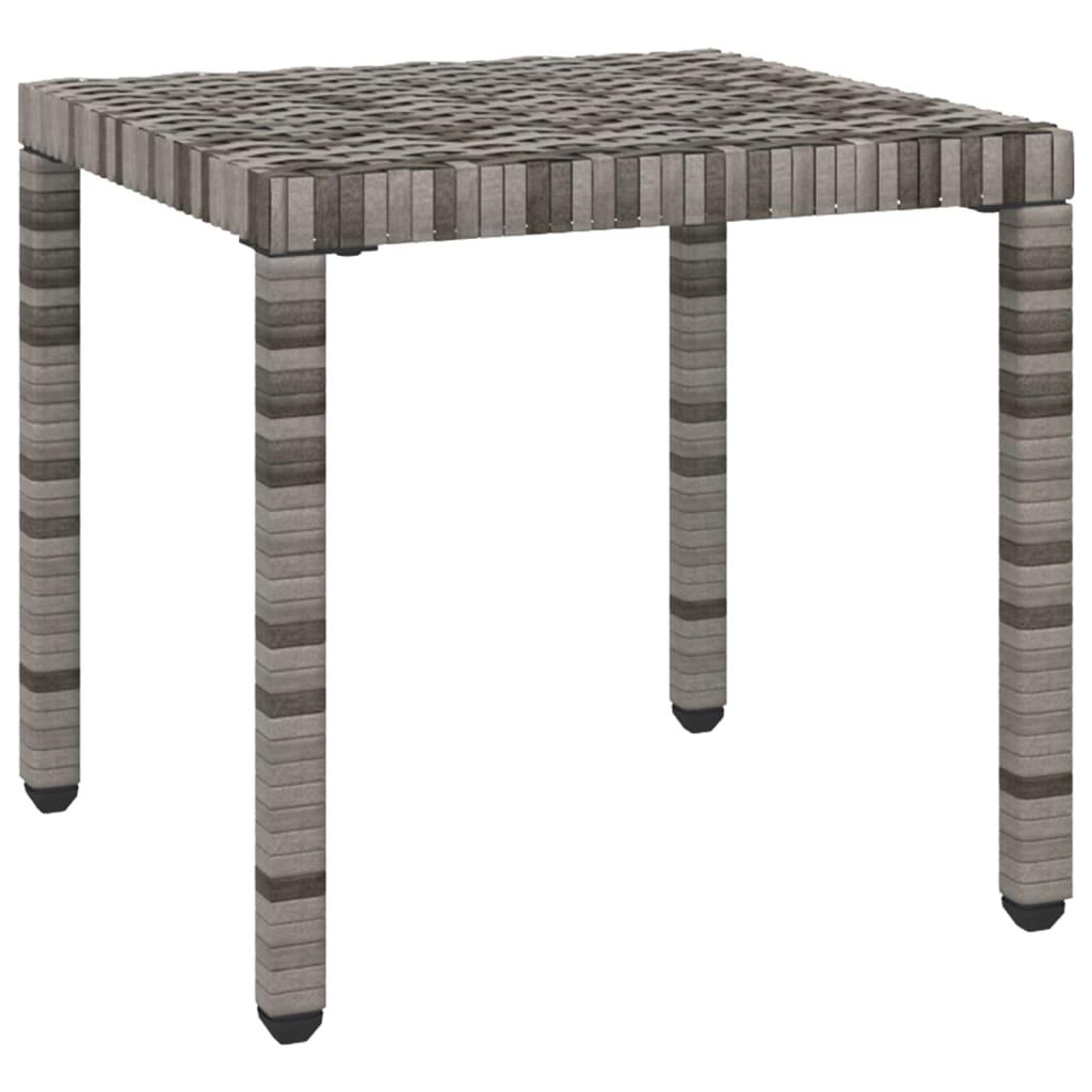 vidaXL Chaises longues lot de avec table Résine tressée Gris