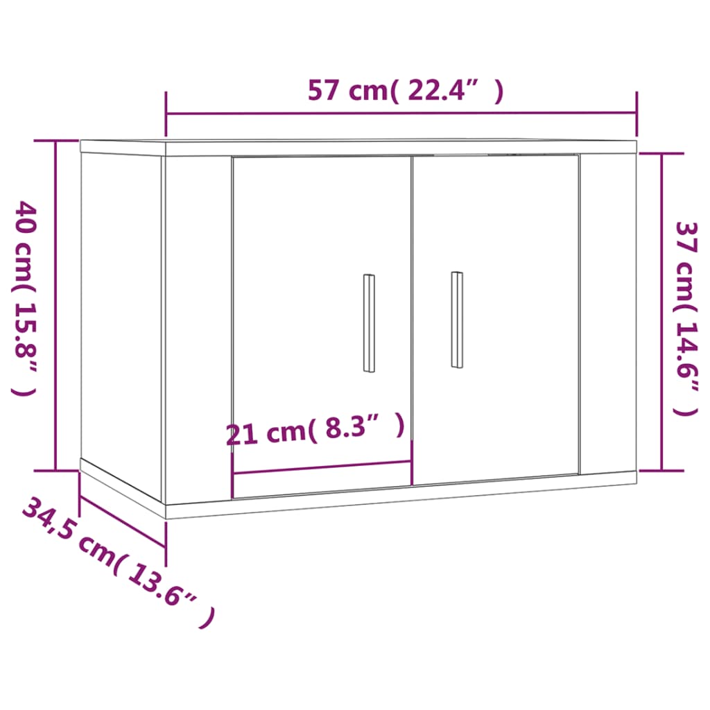 vidaXL Ensemble de meubles TV 3 pcs Chêne marron Bois d'ingénierie