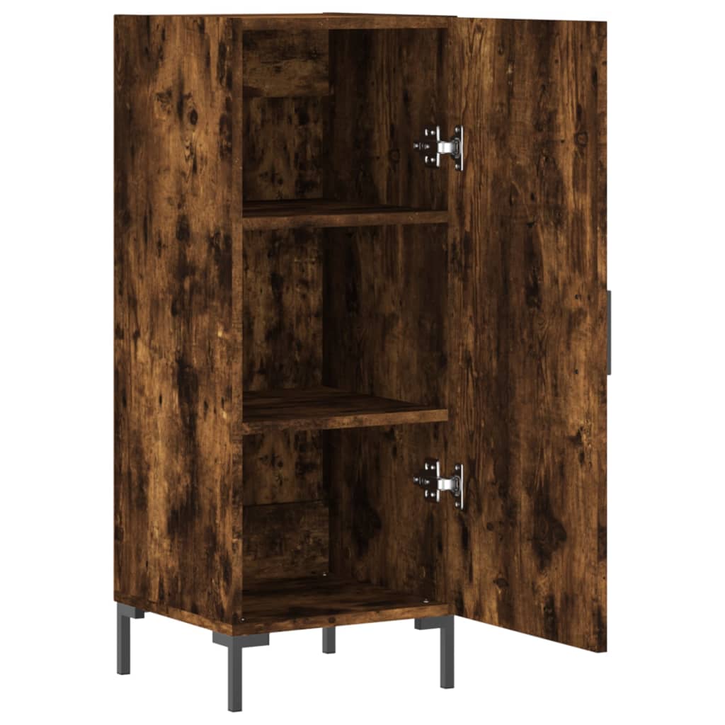 vidaXL Buffet Chêne fumé 34,5x34x90 cm Bois d'ingénierie