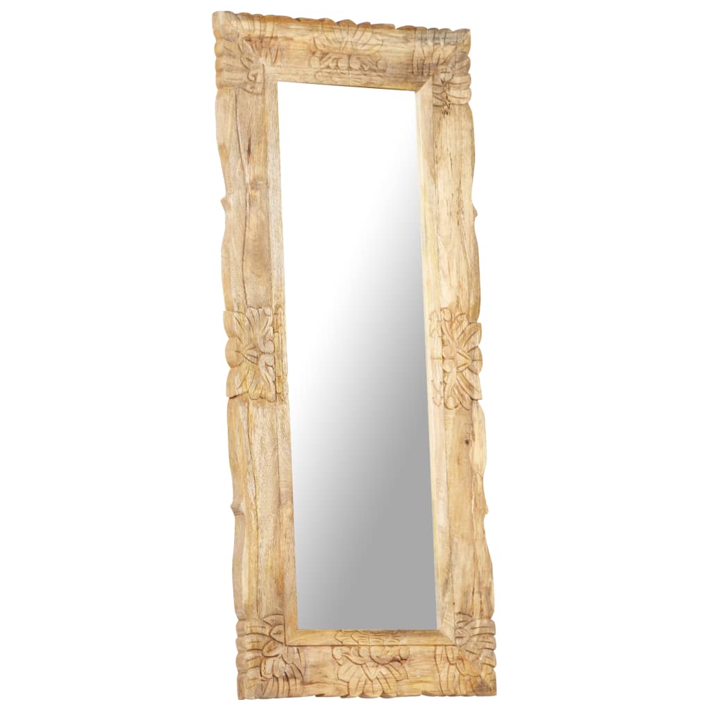 vidaXL Miroir 110x50 cm Bois de manguier massif