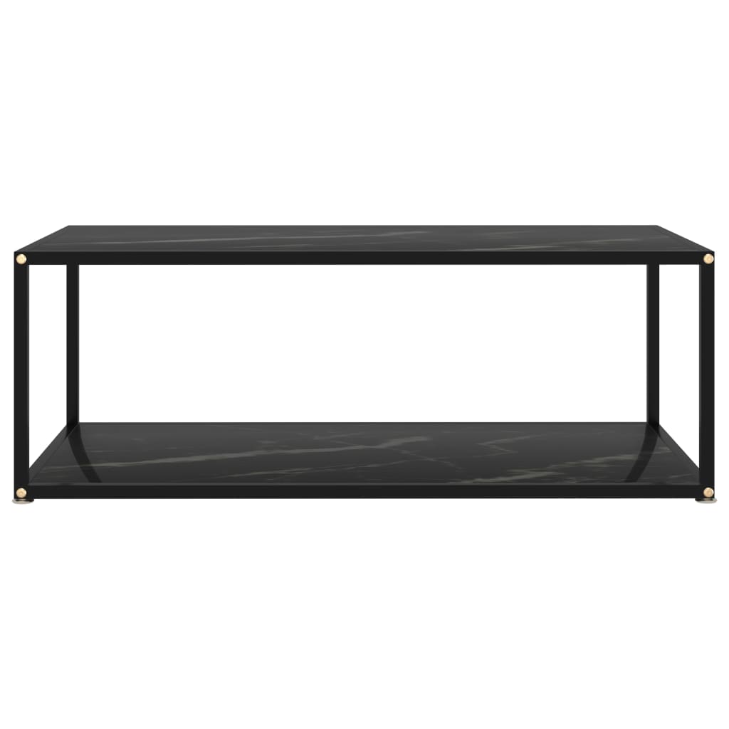 vidaXL Table basse Noir 100x50x35 cm Verre trempé