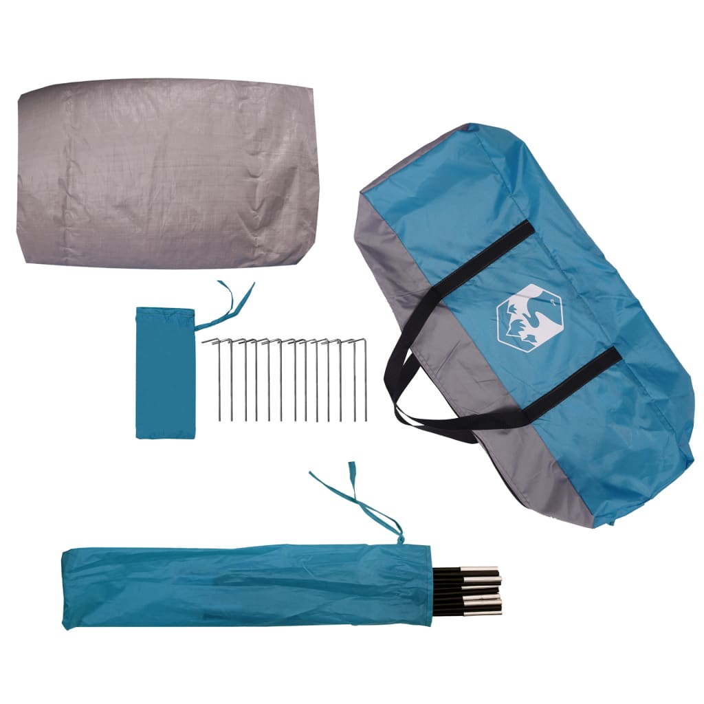 vidaXL Tente de camping tunnel 2 personnes bleu imperméable