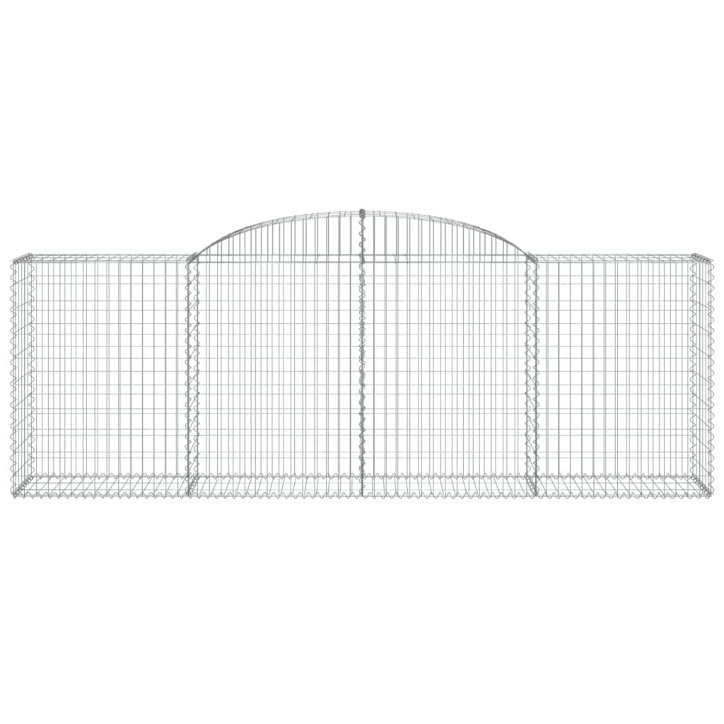 vidaXL Paniers à gabions arqués 2 pcs 300x50x100/120 cm fer galvanisé