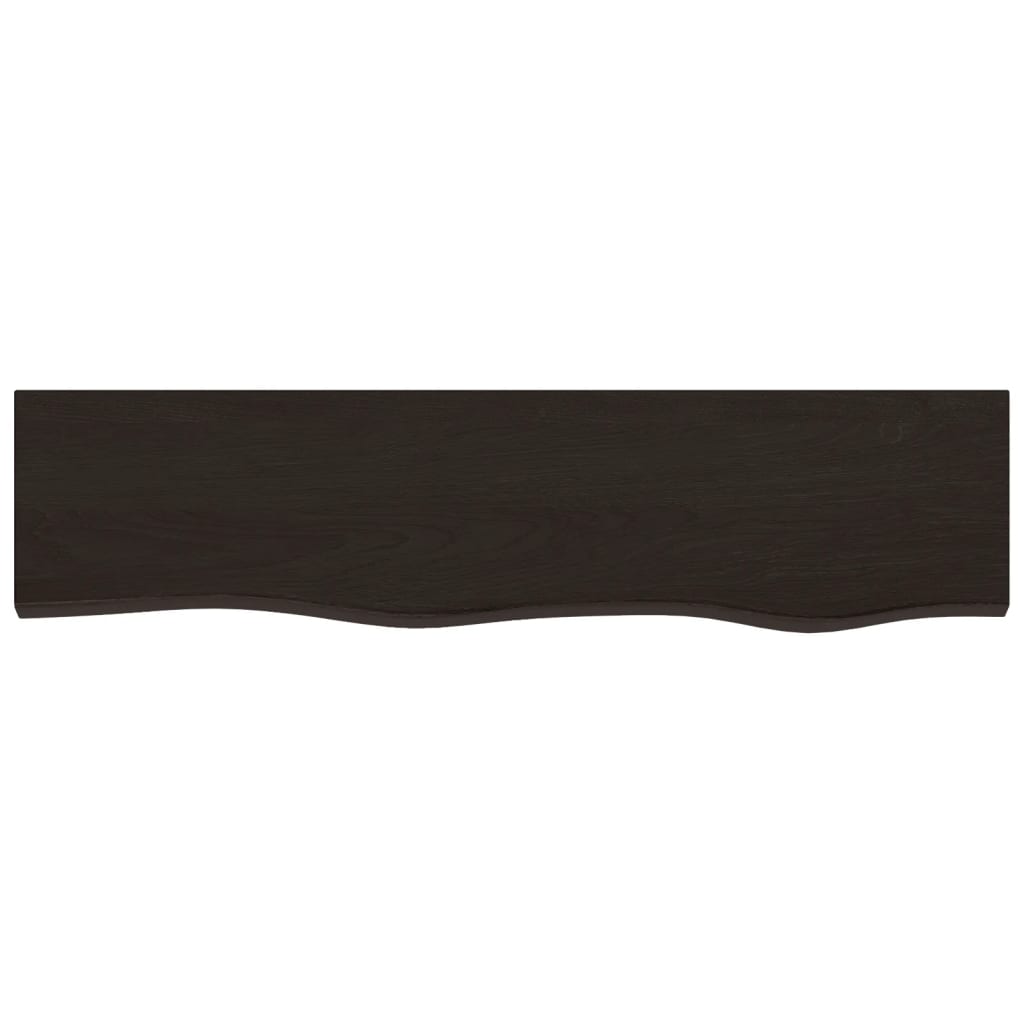 vidaXL Étagère murale marron foncé 80x20x4 cm bois chêne massif traité