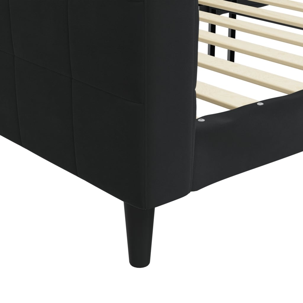 vidaXL Lit de repos noir 90x200 cm velours