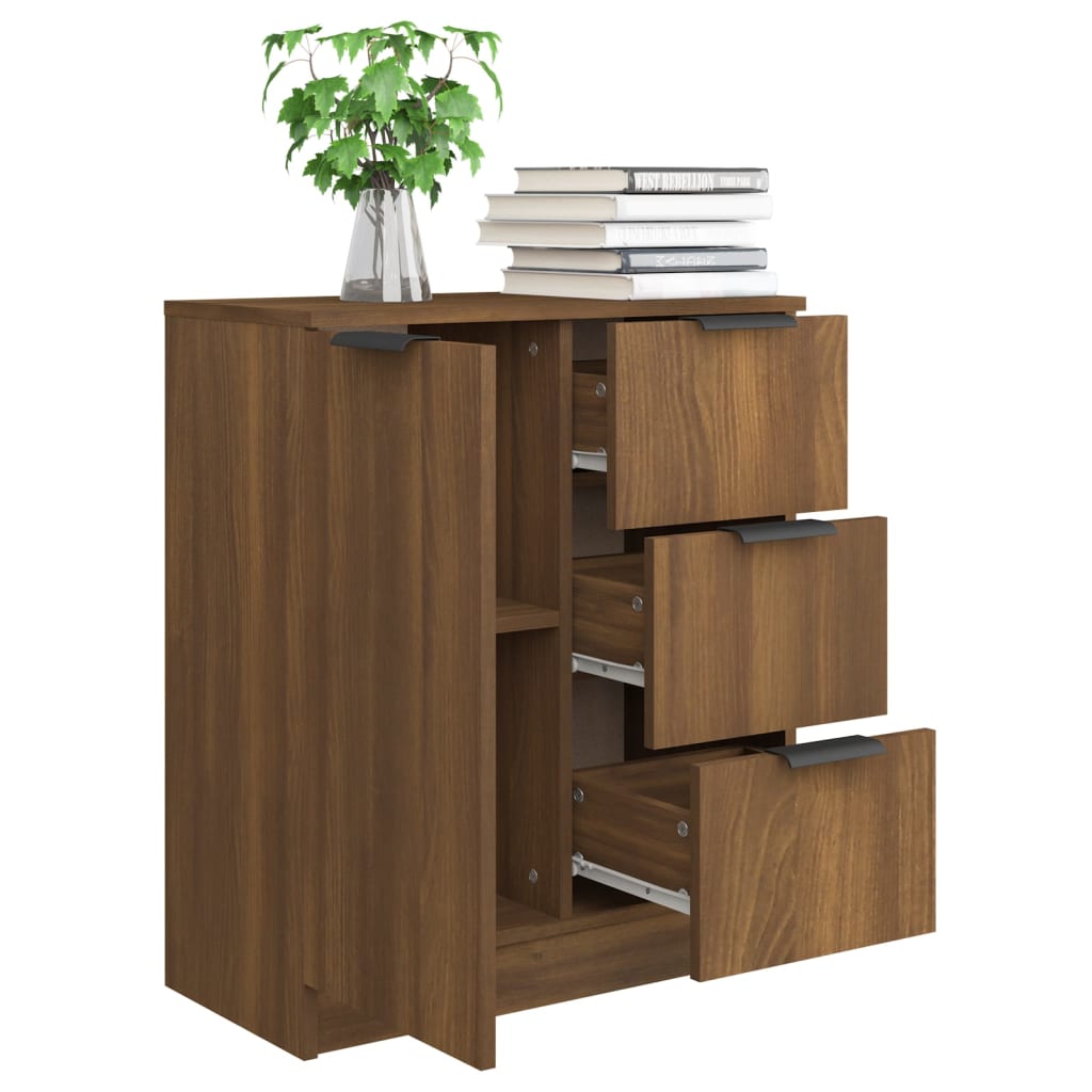 vidaXL Buffet chêne marron 60x30x70 cm Bois d'ingénierie