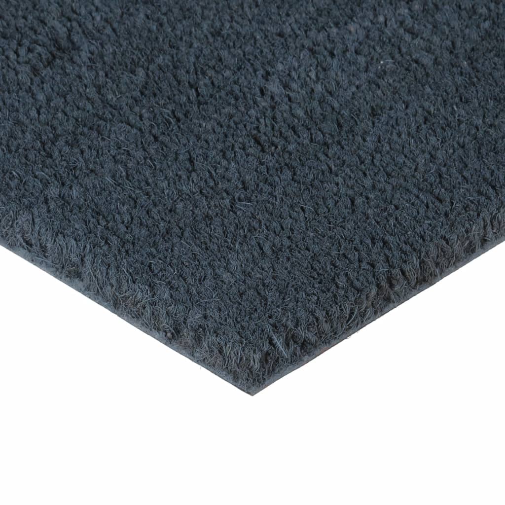 vidaXL Tapis de porte gris foncé 100x200 cm fibre de coco touffeté