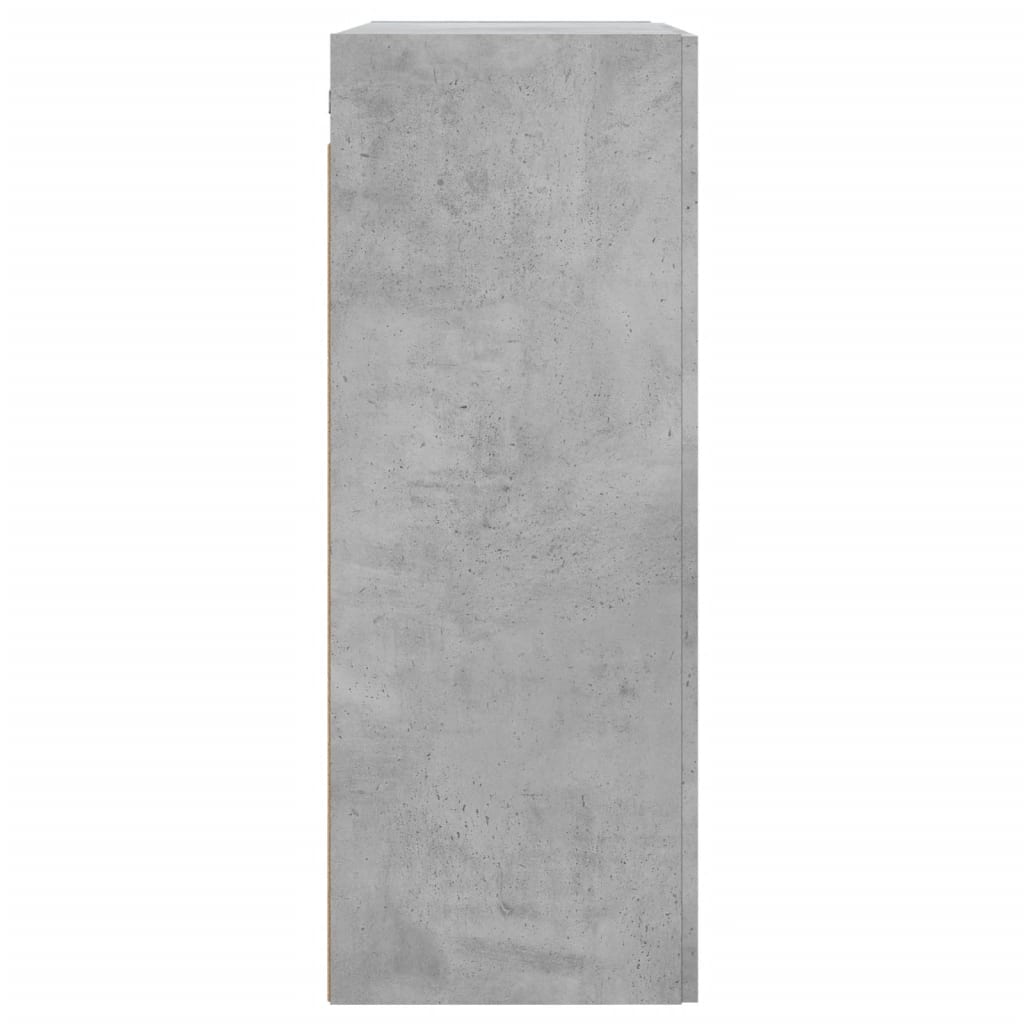 vidaXL Armoires murales 2 pcs gris béton bois d'ingénierie