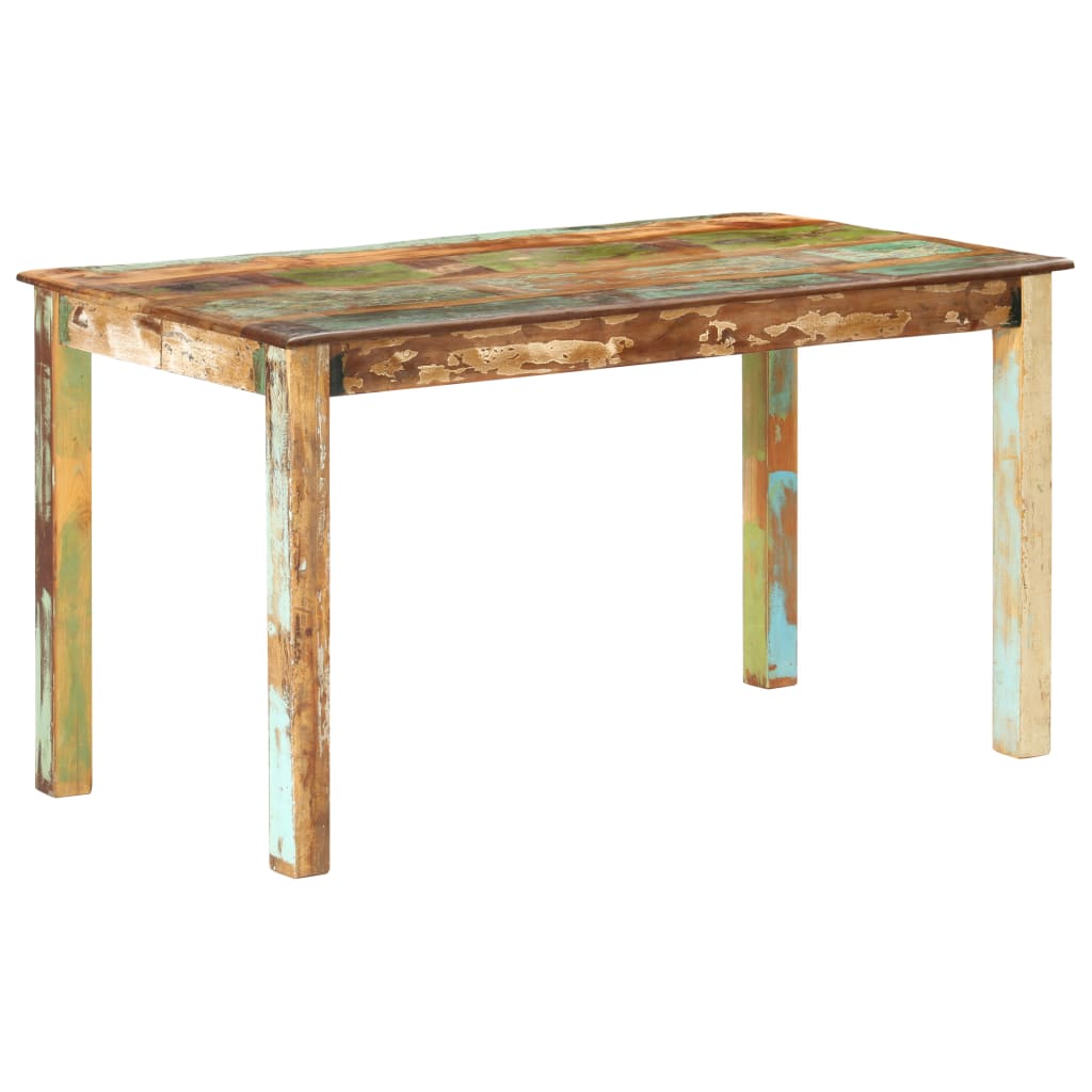 vidaXL Table de salle à manger Bois de récupération solide 140x70x76cm