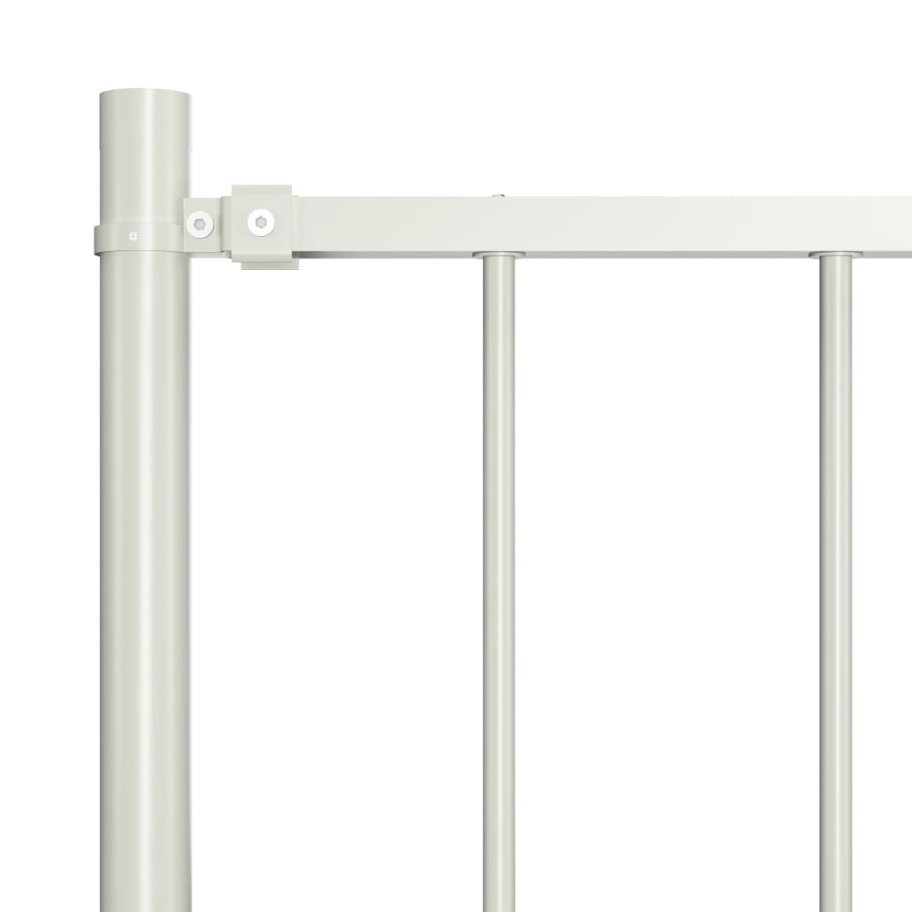 vidaXL Panneau clôture et poteaux acier enduit de poudre 1,7x1 m blanc