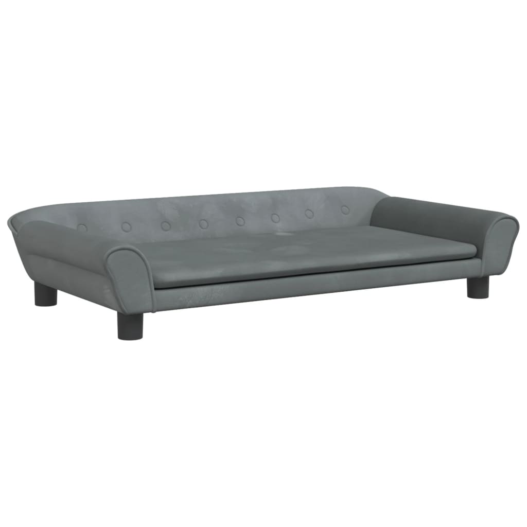 vidaXL Canapé pour enfants gris foncé 100x50x26 cm velours