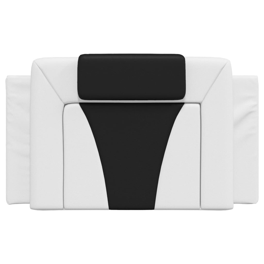 vidaXL Coussin de tête de lit noir et blanc 80 cm similicuir