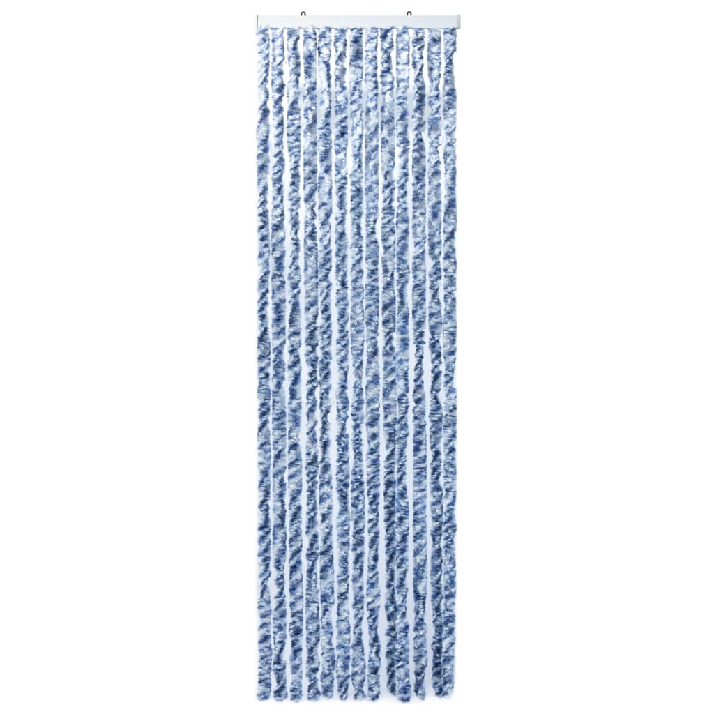 vidaXL Moustiquaire Bleu et blanc 90x200 cm Chenille