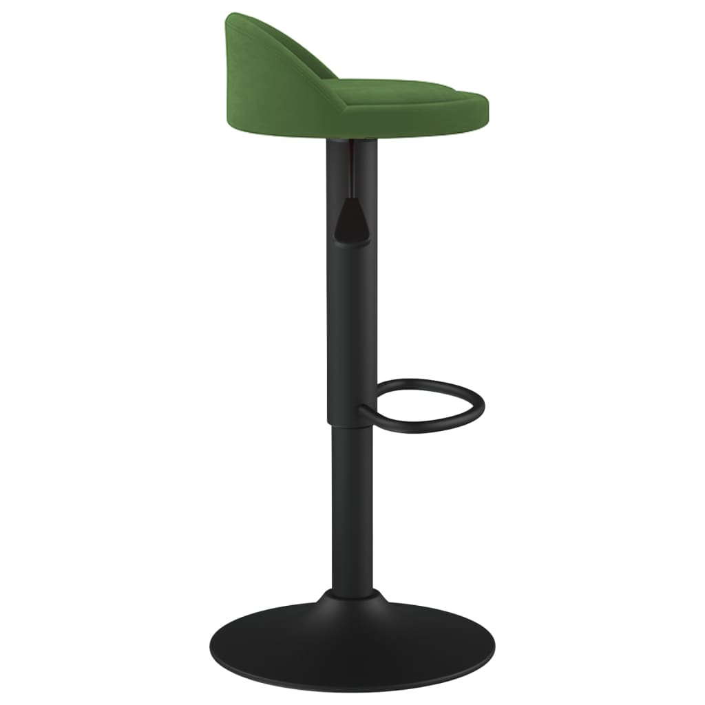 vidaXL Tabourets de bar lot de 2 vert foncé velours