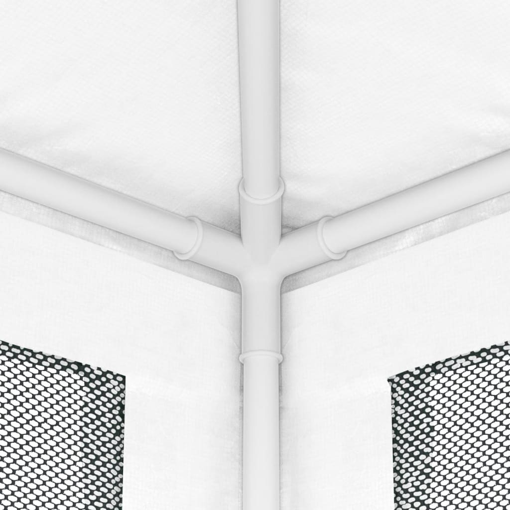 vidaXL Tente de réception avec 4 parois latérales en maille 4x4m Blanc