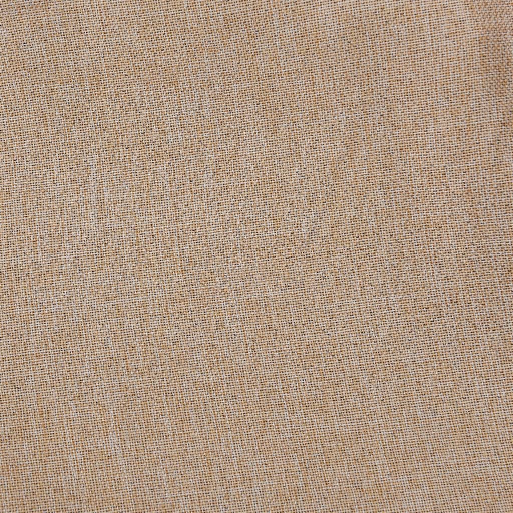 vidaXL Rideau occultant d'aspect de lin avec crochets Beige 290x245 cm