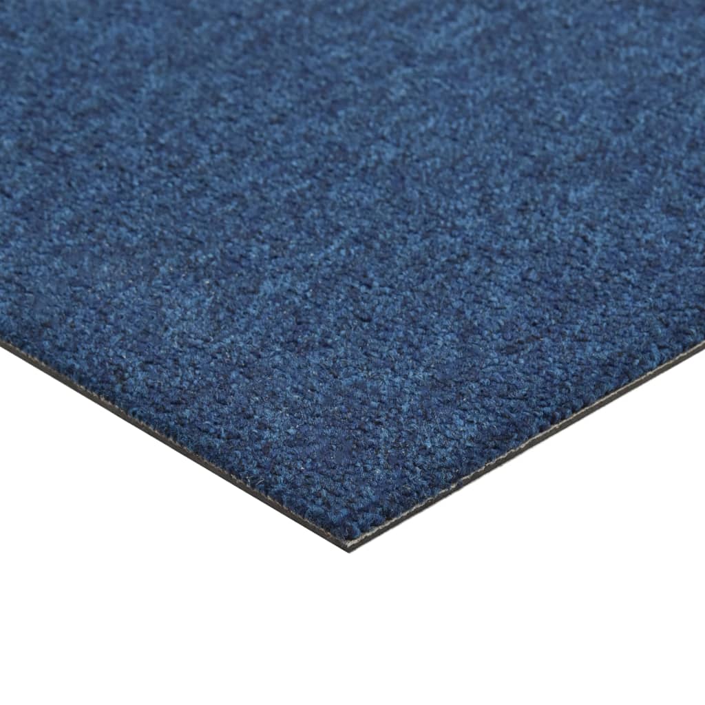 vidaXL Dalles de tapis de sol 20 pcs 5 m² 50x50 cm Bleu foncé