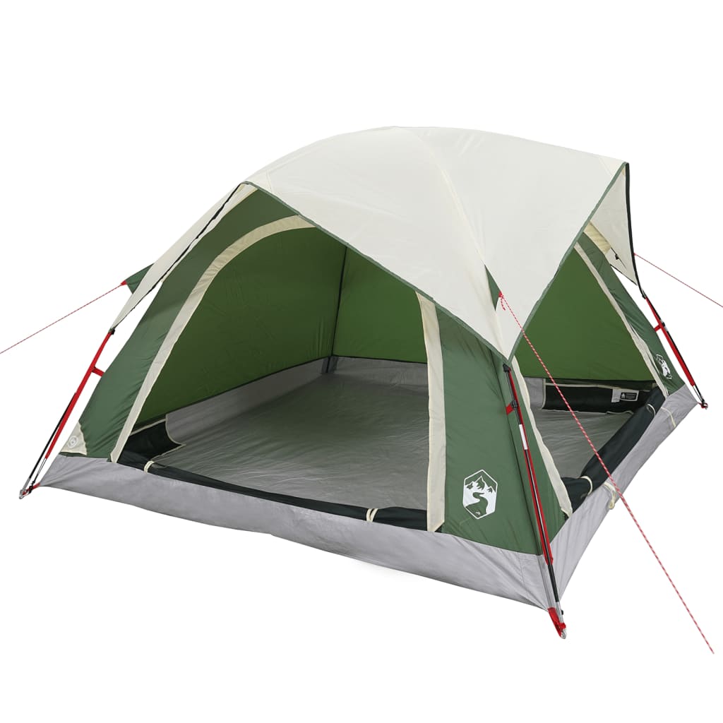 vidaXL Tente de camping de cabine 4 personnes vert imperméable