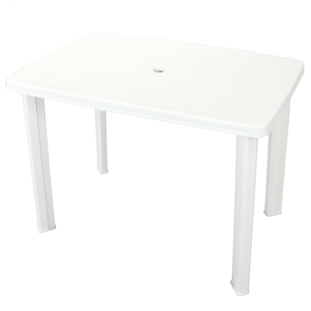 vidaXL Table de jardin Blanc 101 x 68 x 72 cm Plastique