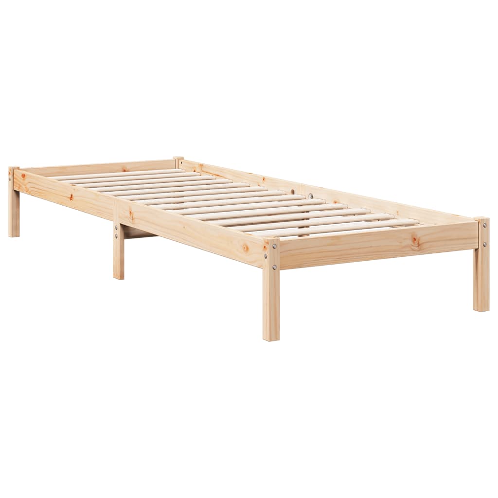 vidaXL Cadre de lit extra long sans matelas 80x210 cm bois massif pin