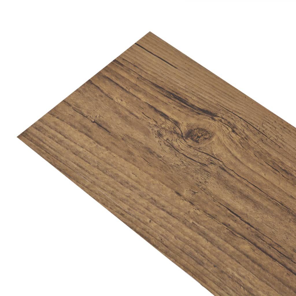 vidaXL Dalle de plancher PVC autoadhésif 5,02 m² 2 mm marron noyer