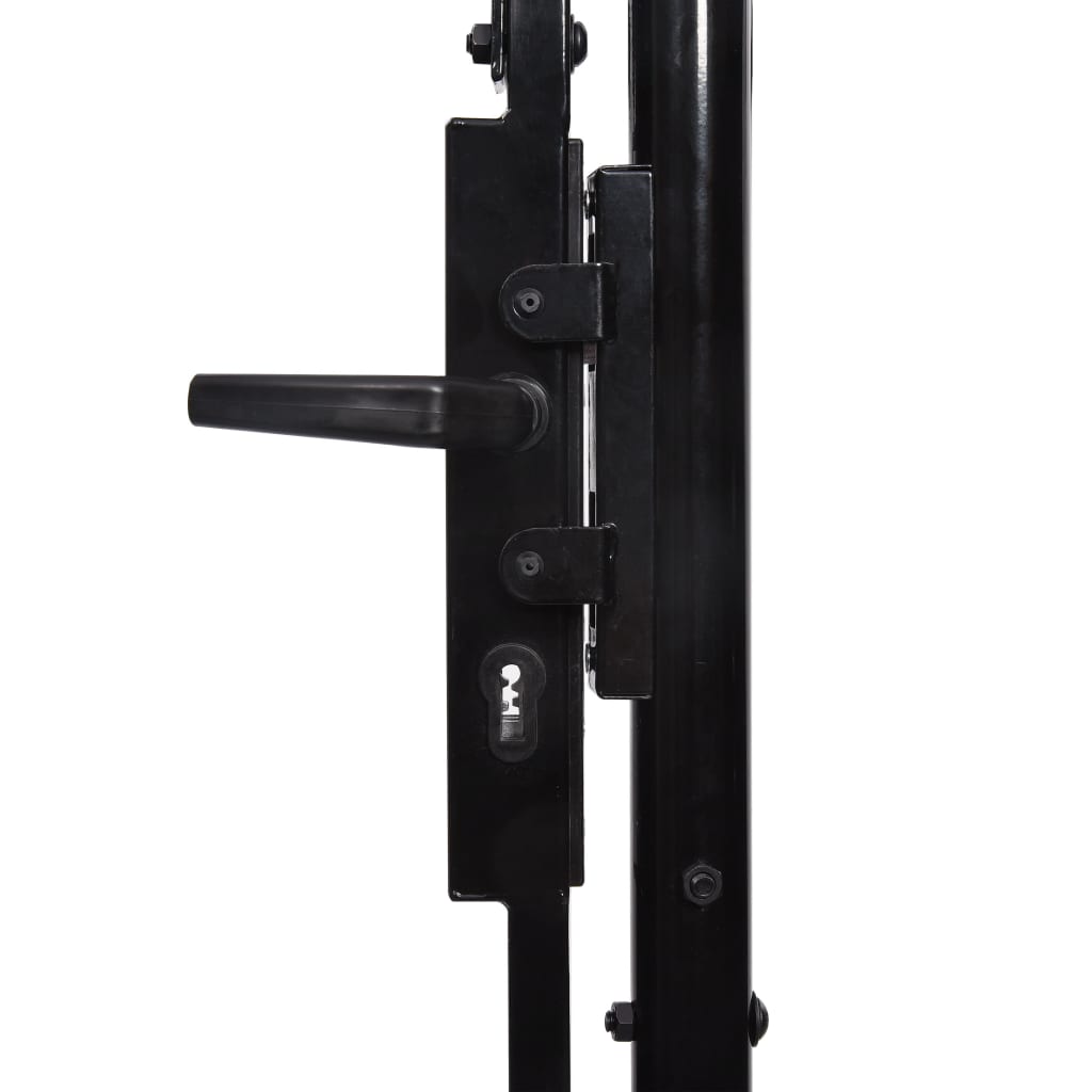 vidaXL Double portail avec haut sous forme de lance 400 x 175 cm