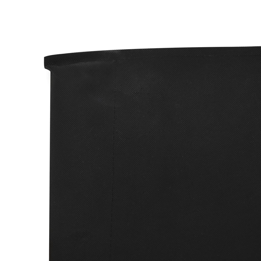 vidaXL Paravent 9 panneaux Tissu 1200 x 160 cm Noir