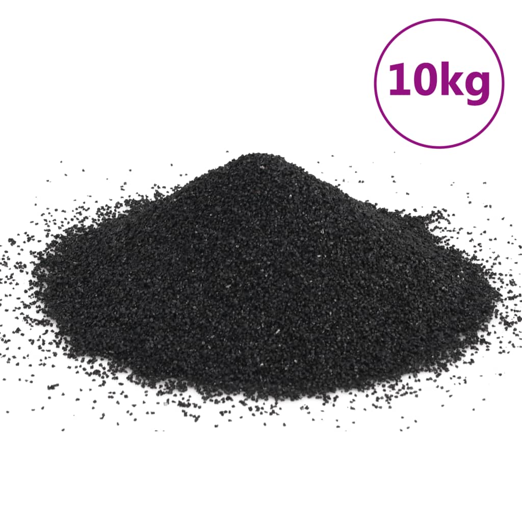 vidaXL Sable pour aquarium 10 kg noir 0,2-2 mm