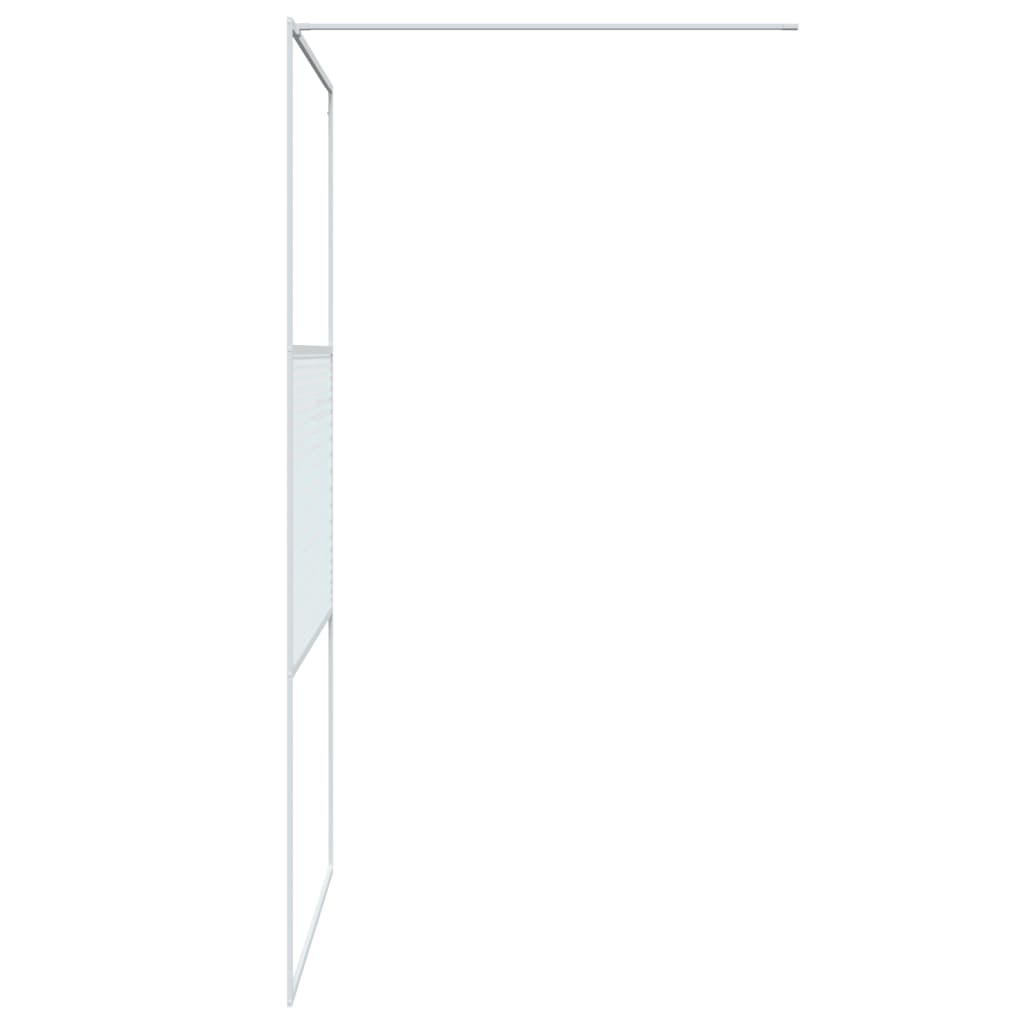 vidaXL Paroi de douche Blanc 115x195 cm Verre ESG transparent