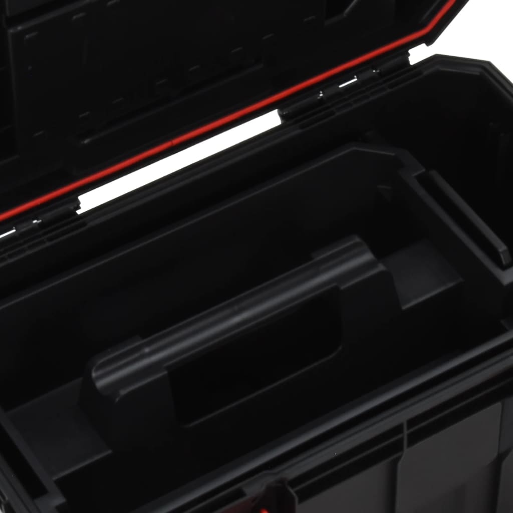 vidaXL Boîte à outils Noir et rouge 45x28x26,5 cm