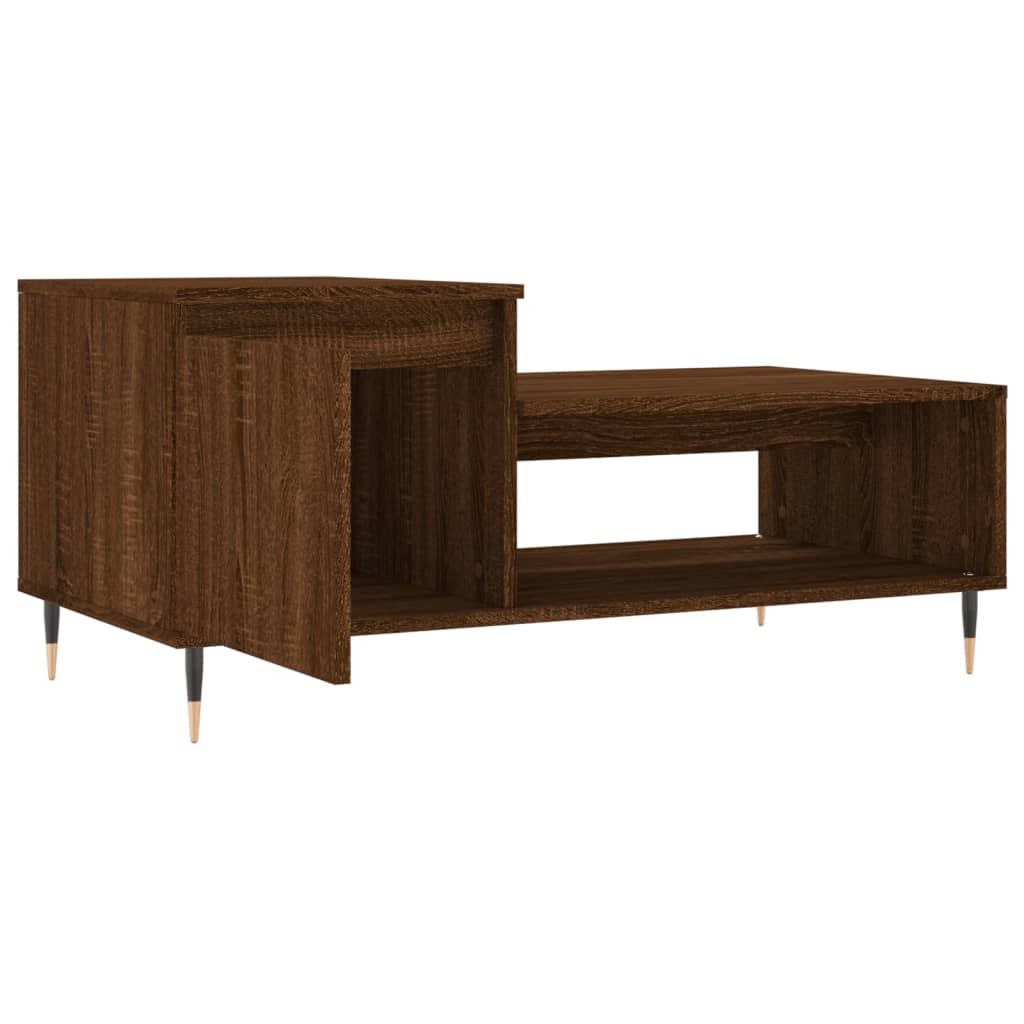 vidaXL Table basse Chêne marron 100x50x45 cm Bois d'ingénierie